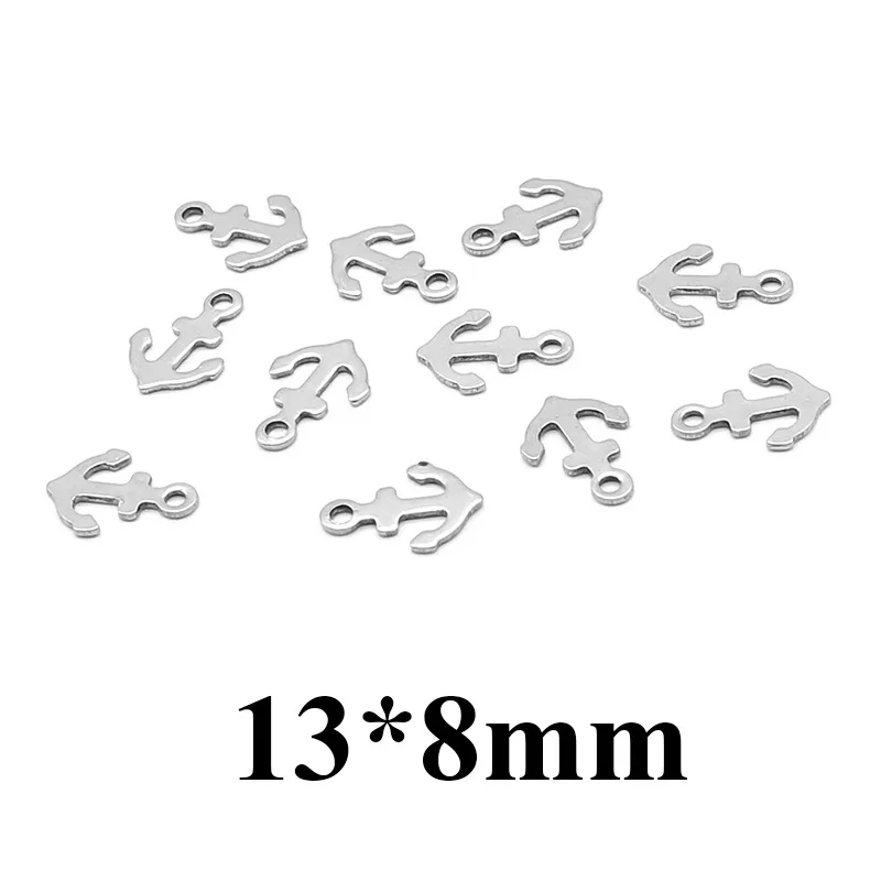 Stainless Steel Charms for Jewelry Making Cross Star Pendant Mini Charm Necklace Bracelet DIY Gifts 2