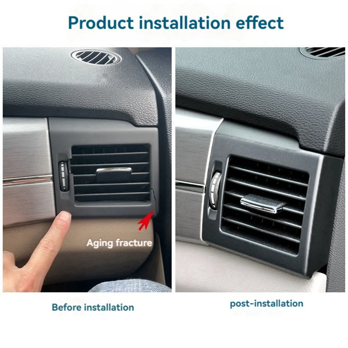 1 Pair Front Dash Dashboard A/C Air Vent Trim Panel L+R for Benz GLK Class X204 2010-2012