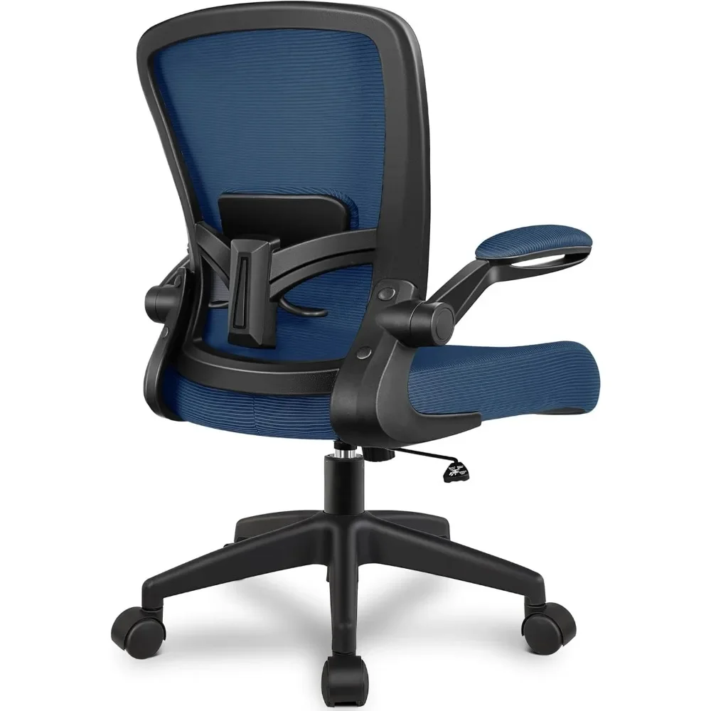 Office Chair, Ergonomic Desk Chair Breathable Mesh Chair with Adjustable High Back Lumbar Support Flip-up Armrests, Executive R