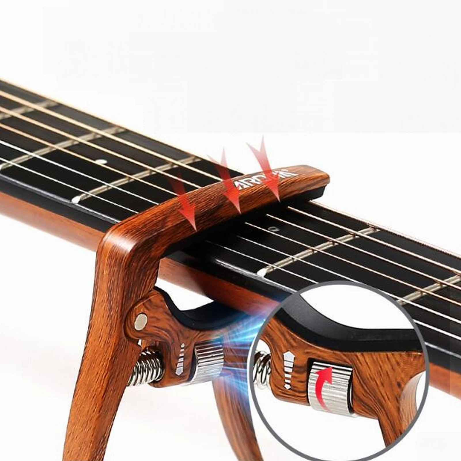 

AROMA AC-30 Guitar Capo for Acoustic Guitar and Electric Guitar Pressure Tension Adjustable Guitar Accessories Stage Audio