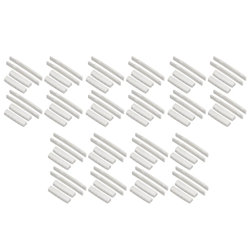 

40 Sets Of 80Pcs 6 String Acoustic Guitar Bone Bridge Saddle And Nut Made Of Real Bone