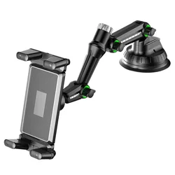 Universal Car Dashboard and Windshield Tablet & Phone Holder with Auto Suction (Black)