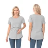 Emotion Moms Summer Maternity T-Shirt Big Size Short Sleeve Stretch Cotton Tops Breastfeeding Loose Clothes For Maternity Women 4