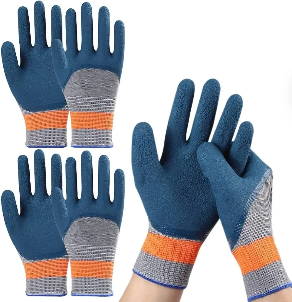 Men Tire Rubber Work Gloves 1/2Pairs
