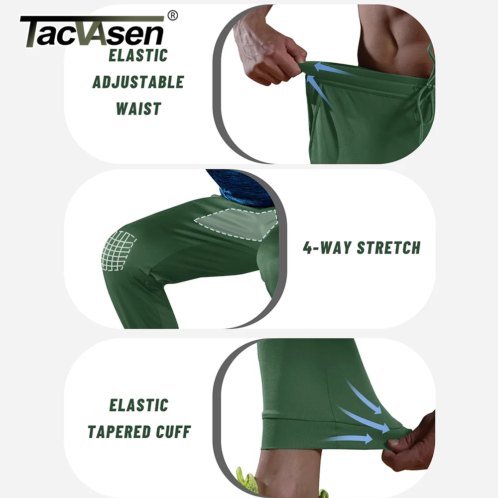 Lightweight Quick-Dry Men's Athletic Joggers with Elastic Waist for Outdoor and Gym Workouts