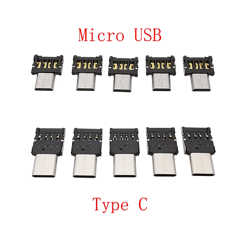 

10 шт./партия, OTG-адаптер с гнездом USB 2,0