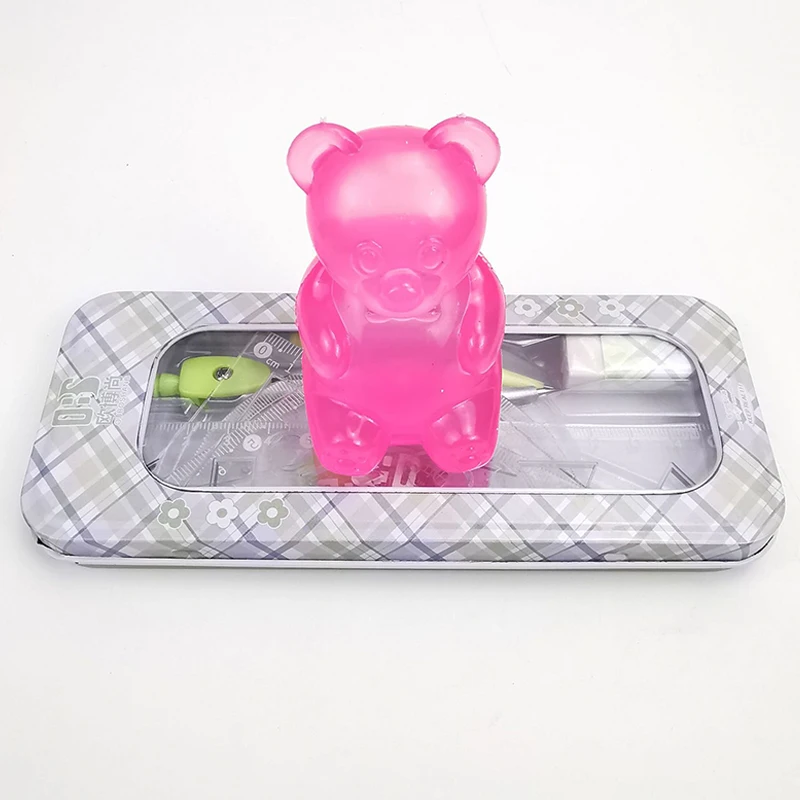 Söt björn stressleksak squishy sensorisk skrivbordsdekoration_voghion.com