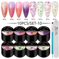 10pcs Gel Nail Polish Set 3D Semi Permanent Thermal Shell Magnet Nail Set With Magnet Stick Soak Off Uv Gel Flower Hybrid Vernis 2