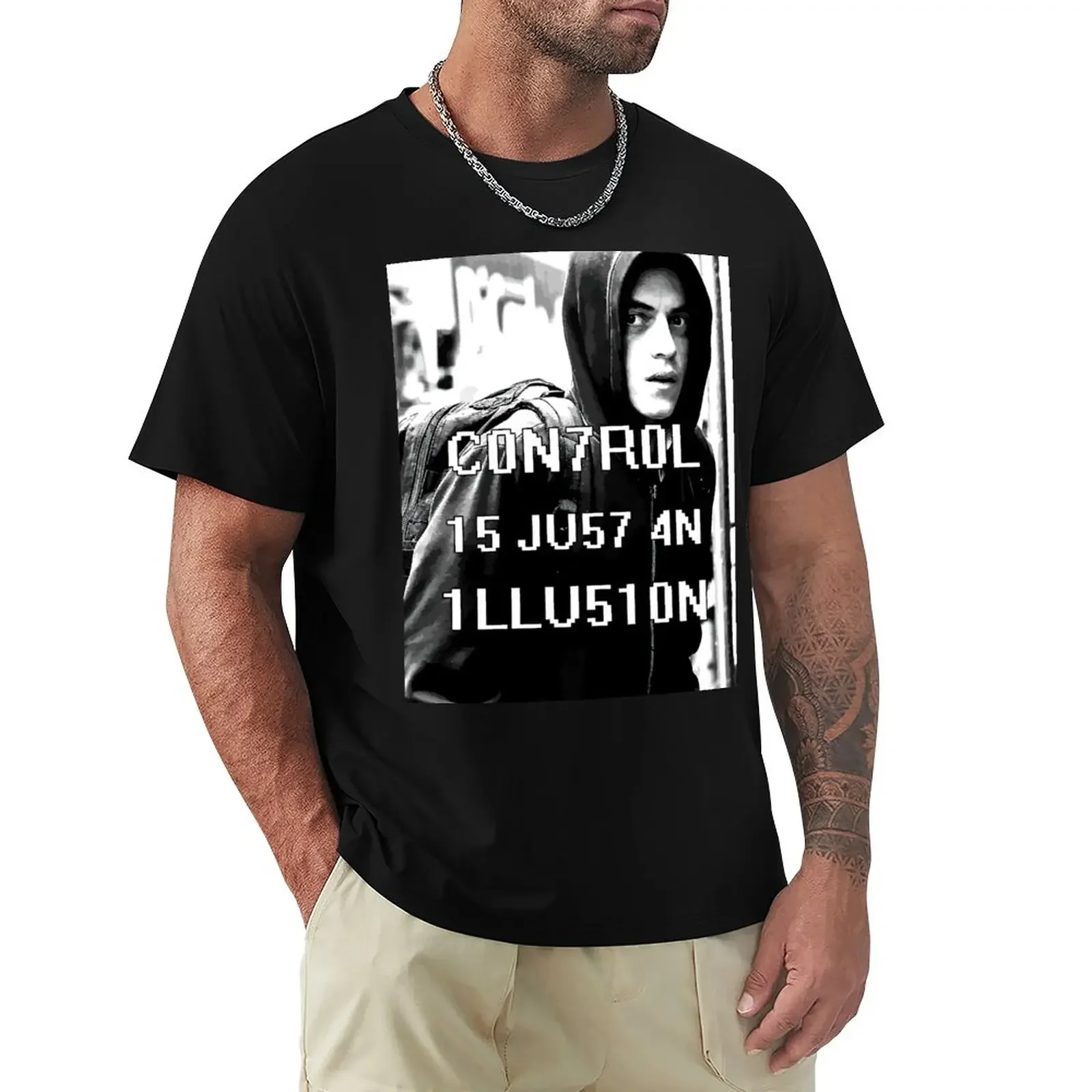 Il Controllo È Solo Un'Illusione (Mr. Robot) T-Shirt Blanks Sublime Plus Size Top T-Shirt Grafiche Da Uomo Divertenti