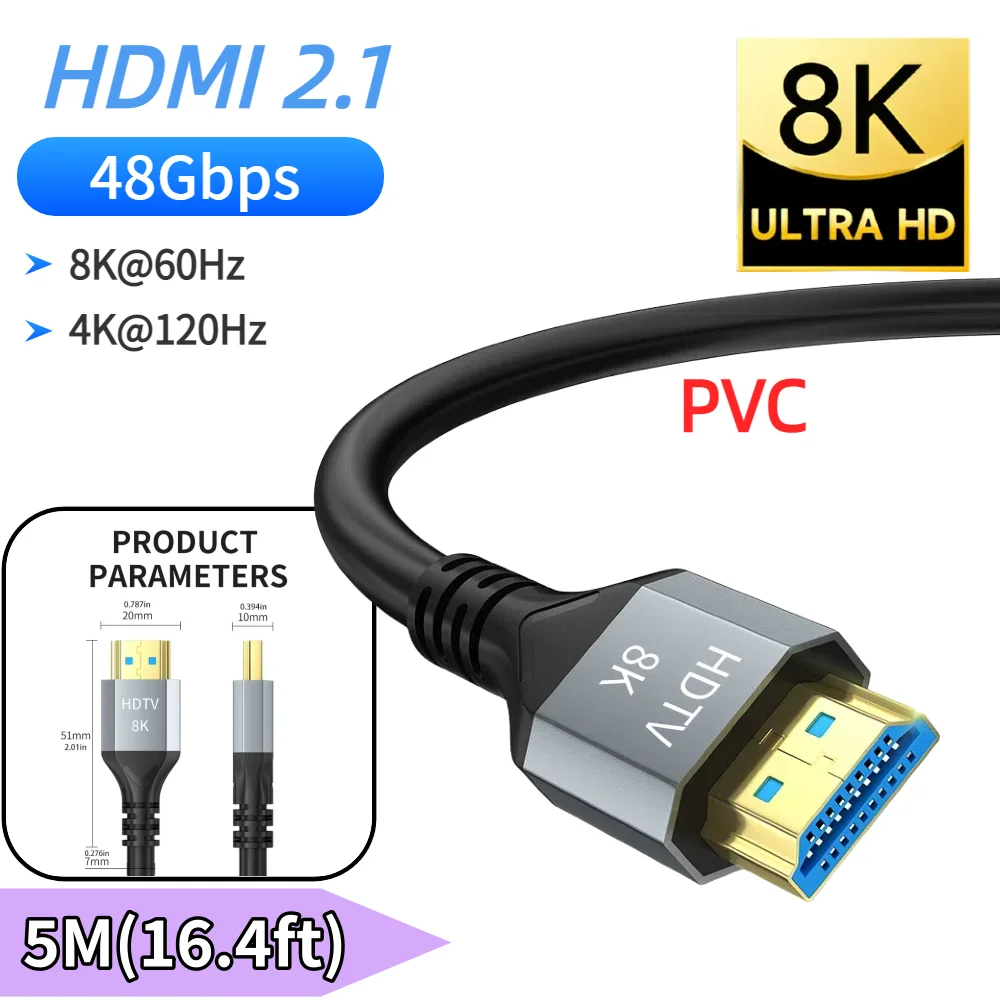 Ultra High-Speed 8K HDMI Cable with HDR and EARC Support