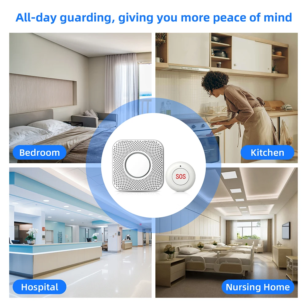 Wireless Remote SOS Button 433MHz Home Alarm System For Patient Elderly