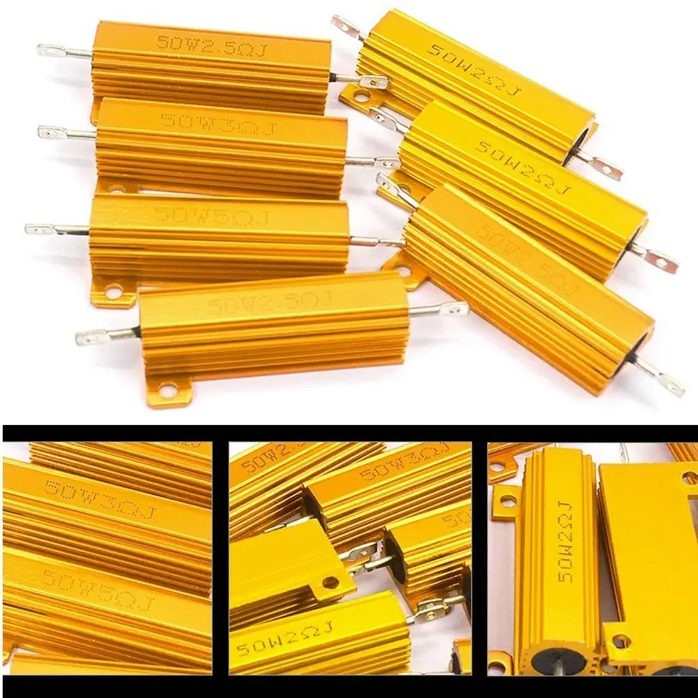 

Metal Shell Case Resistance Aluminum Power Case Yellow Wirewound Resistor for Power Tool Accessories