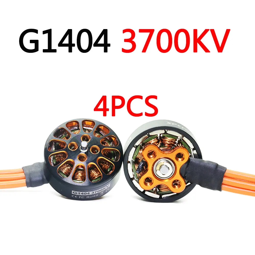 

4PCS SPCMAKER G1404 3700KV 3-4S Brushless Motor for RC FPV Racing Freestyle 3inch Cinewhoop Ducted Drones Replacement Parts