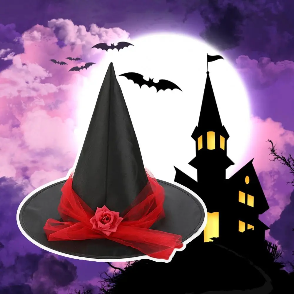 Description Picture 6 of itemHalloween Sorcerer Hat Cosplay Props Witch Magic Academy Cap Witch Hat for Party Masquerade Hat Festival Decoration Accessories