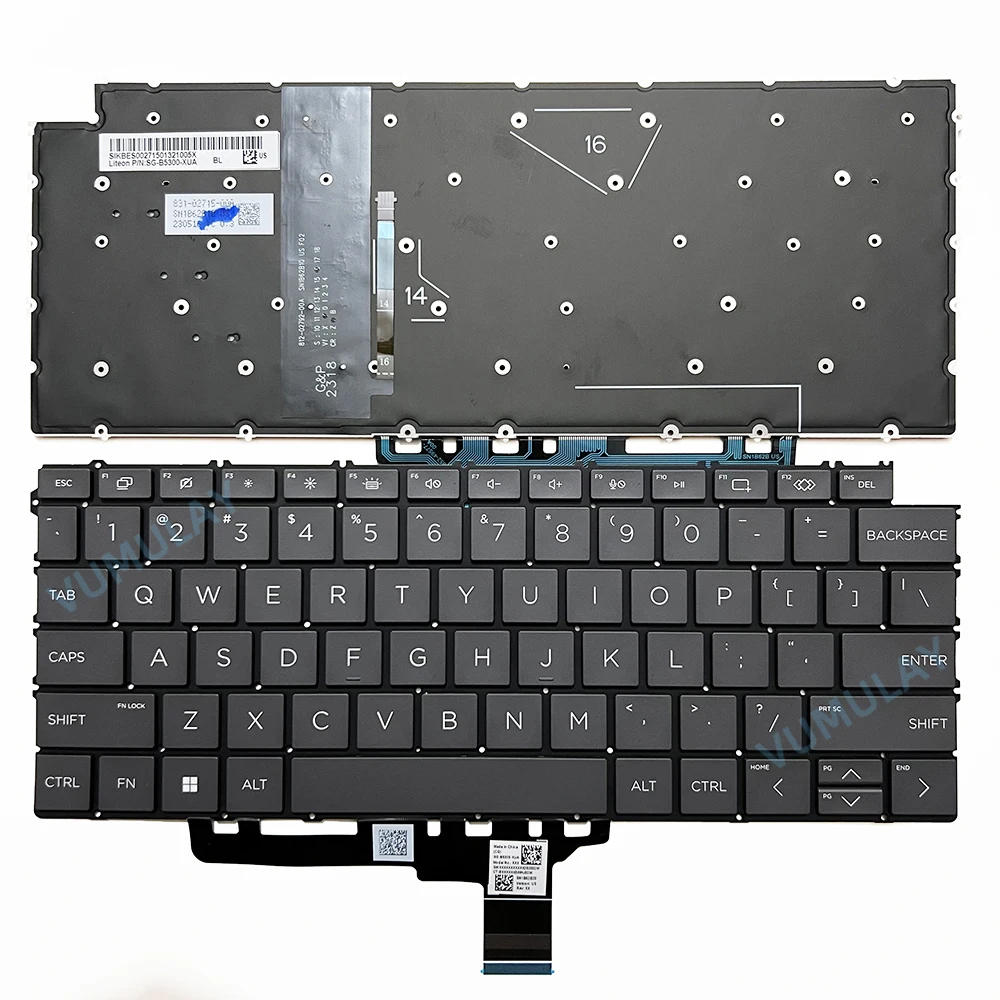 US Backlit Keyboard for HP Spectre x360 2-in-1 16-AA 16T-AA