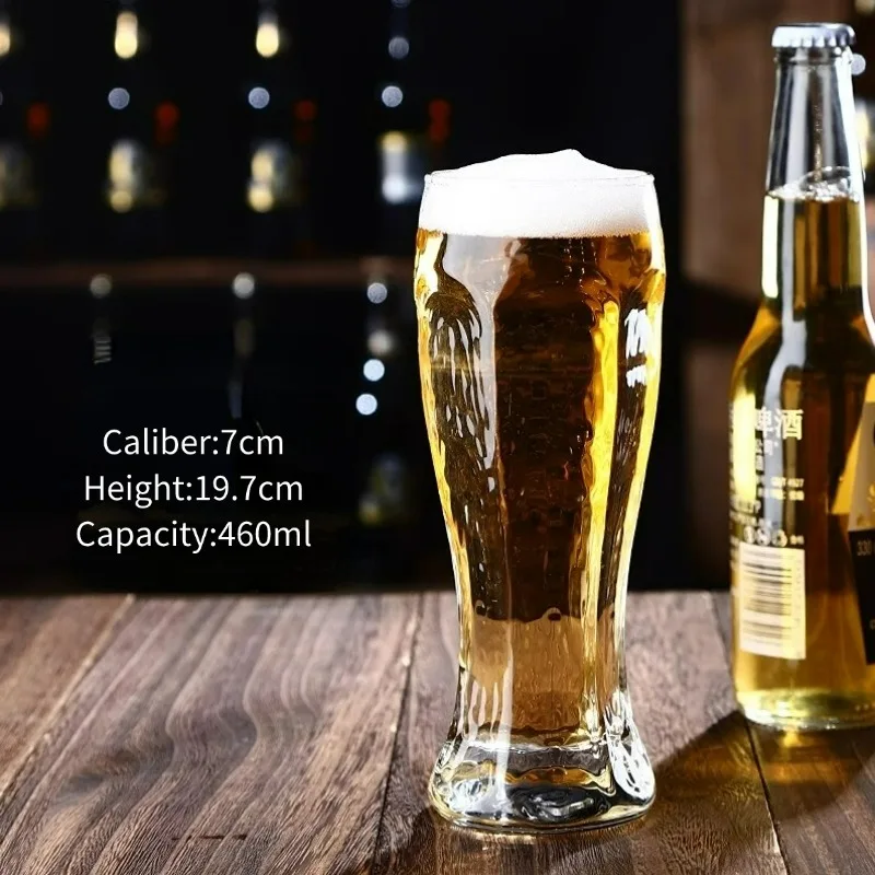 thumbnail image 1 of Vaso de cerveza artesanal Vasos de cerveza de barril de vidrio de gran capacidad Vasos para bebidas frías Vasos de cerveza de barril con personalidad Accesorios para bar de fiesta, 1 of 5