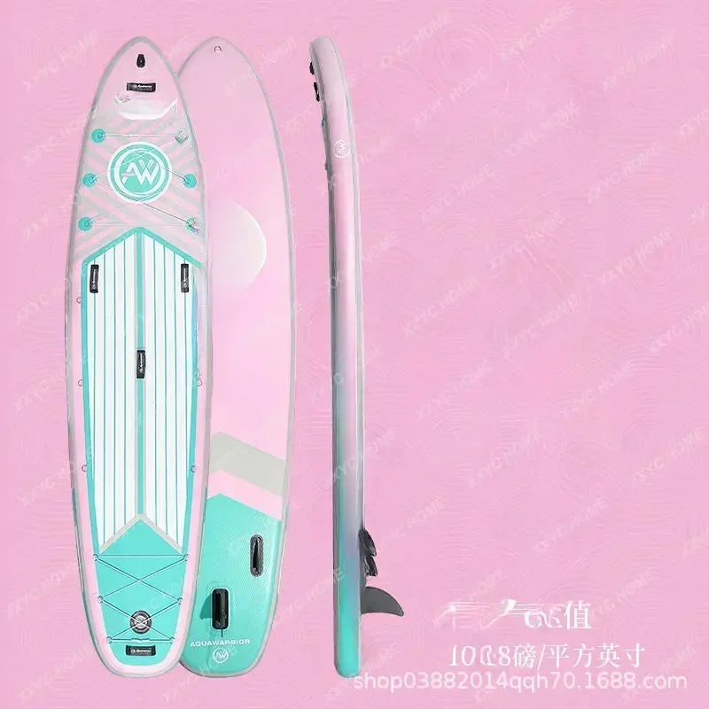 Inflatable Paddle Surfboard Adult Station Riser Novice Pulp Board Girl Pink Yoga Paddle Board Paddleboard