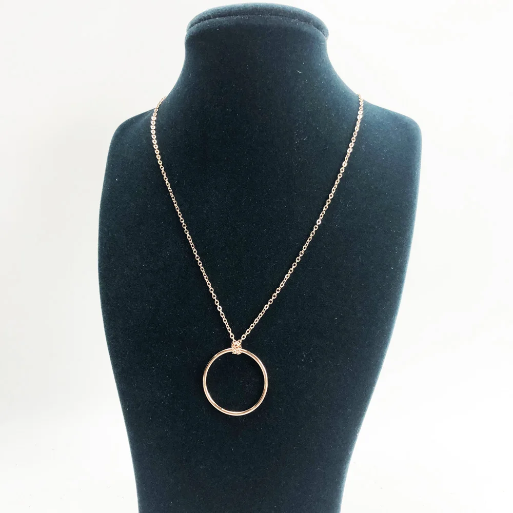 Halskette Große Kreis Frühling Mode Charme Träger Schmuck Europa 925 Sterling Silber Geschenk Für Frauen Männer – Detail 12