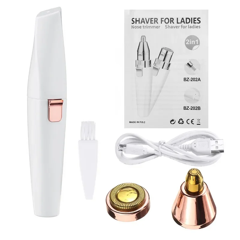 Electric eyebrow trimmer Hair removal instrument Lady Shaver Eyebrow trimmer Automatic eyebrow 2 in 1
