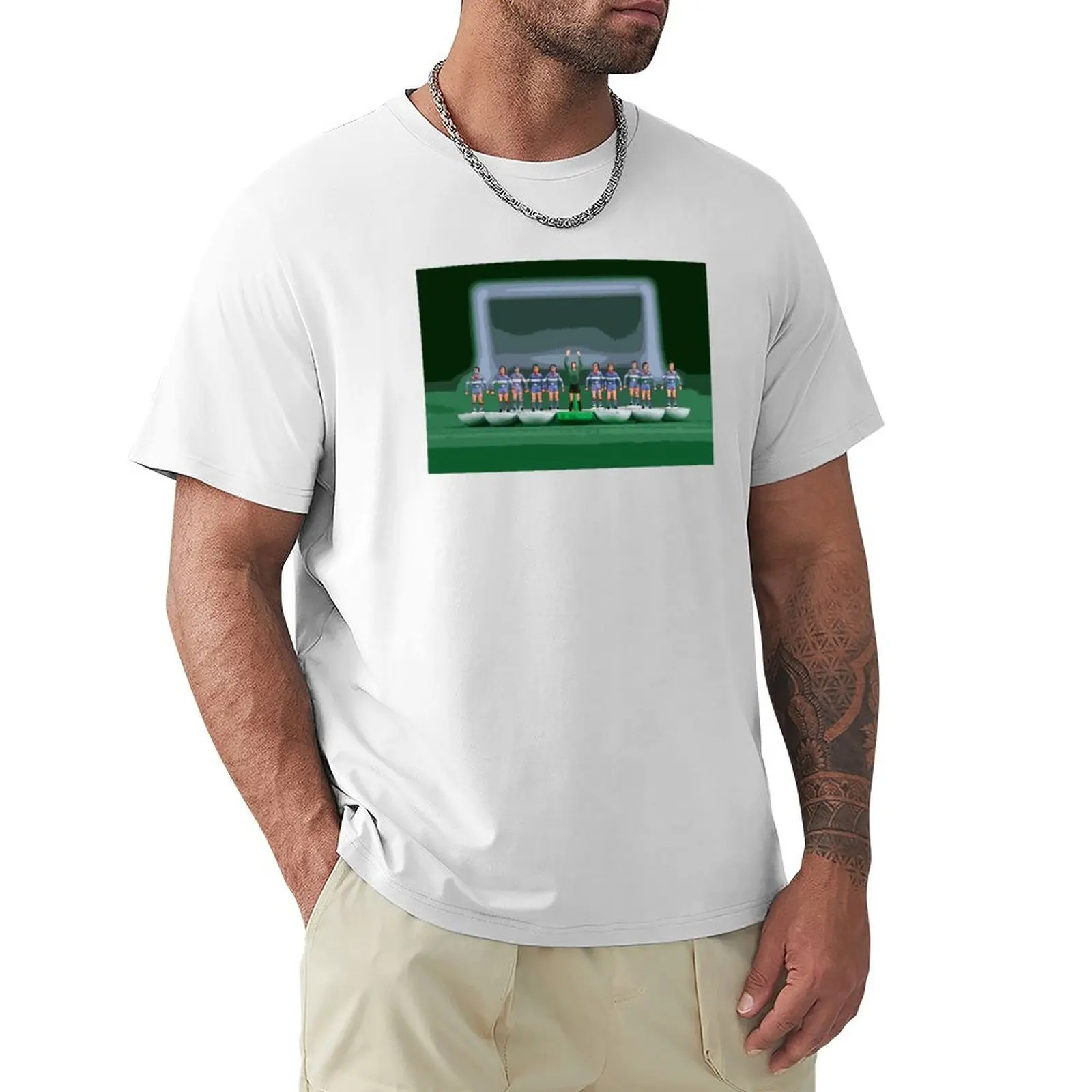 Fiorentina Subbuteo Team T-Shirt Manica Corta Tee Sport Fans Magliette Pesanti Per Uomo