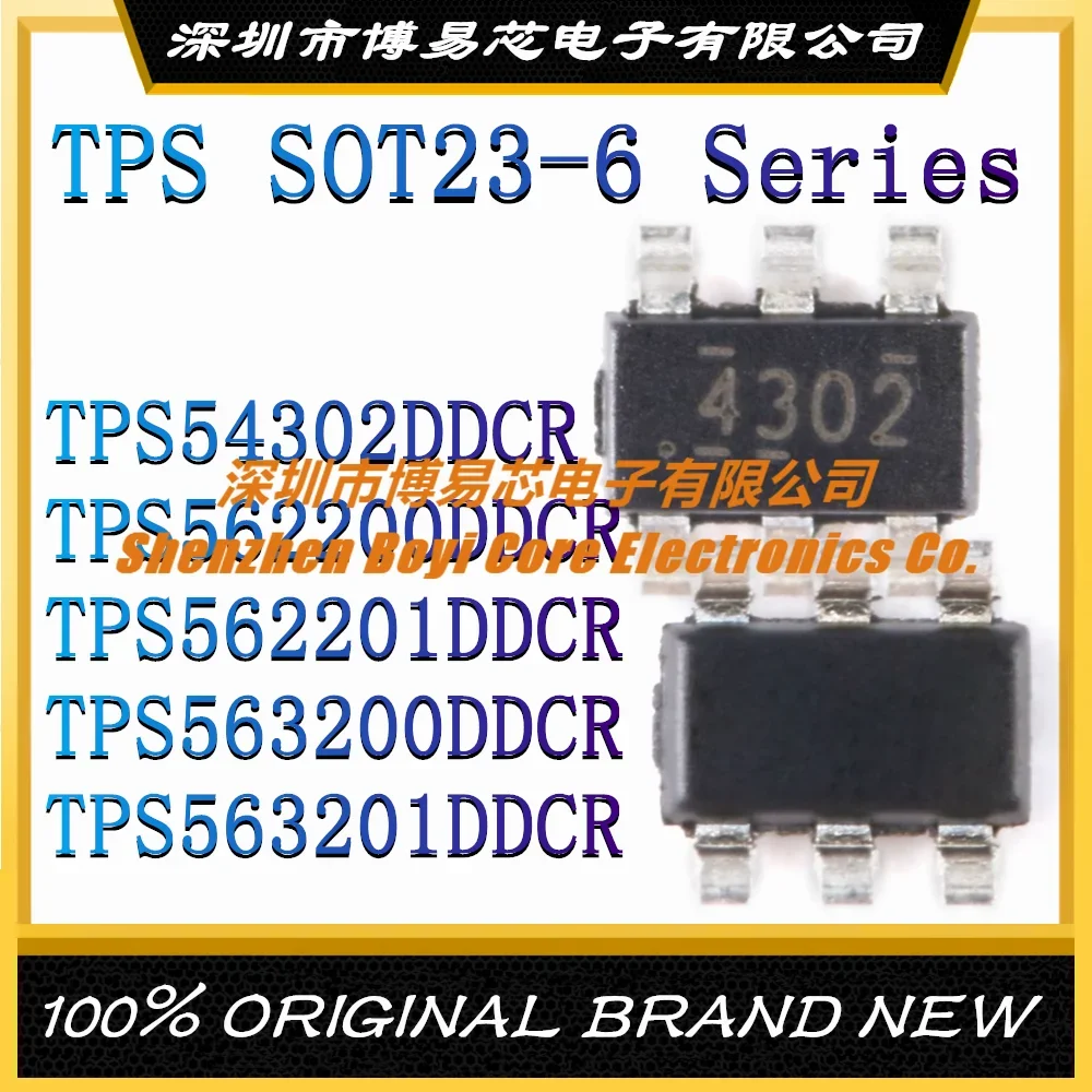 TPS54302DDCR TPS562200DDCR TPS562201DDCR TPS563200DDCR TPS563201DDCR New original synchronous buck converter chip IC SOT23-6 5pcs lot tps78233ddcr tps78233 sot23 5 100% original brand new