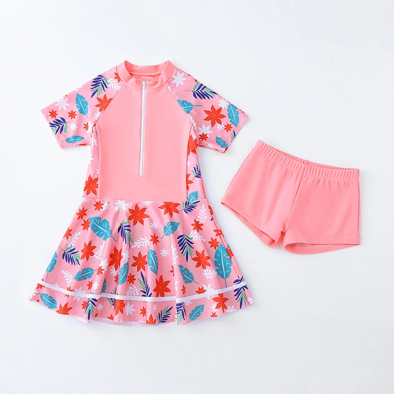 Kids Girl Swimming Suit One Piece Beach Dress Quick Dry Swimwear Teenage Girl Swimsuits Children 3 to 16 Years Bathing Suit children swimwear swimsuit one piece