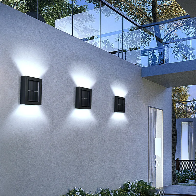 

LED Solar Lights Outdoor Up And Down Luminous Spot Light Waterproof Solar Street Wall Lamp Sunlight For Garden Yard Decorative
