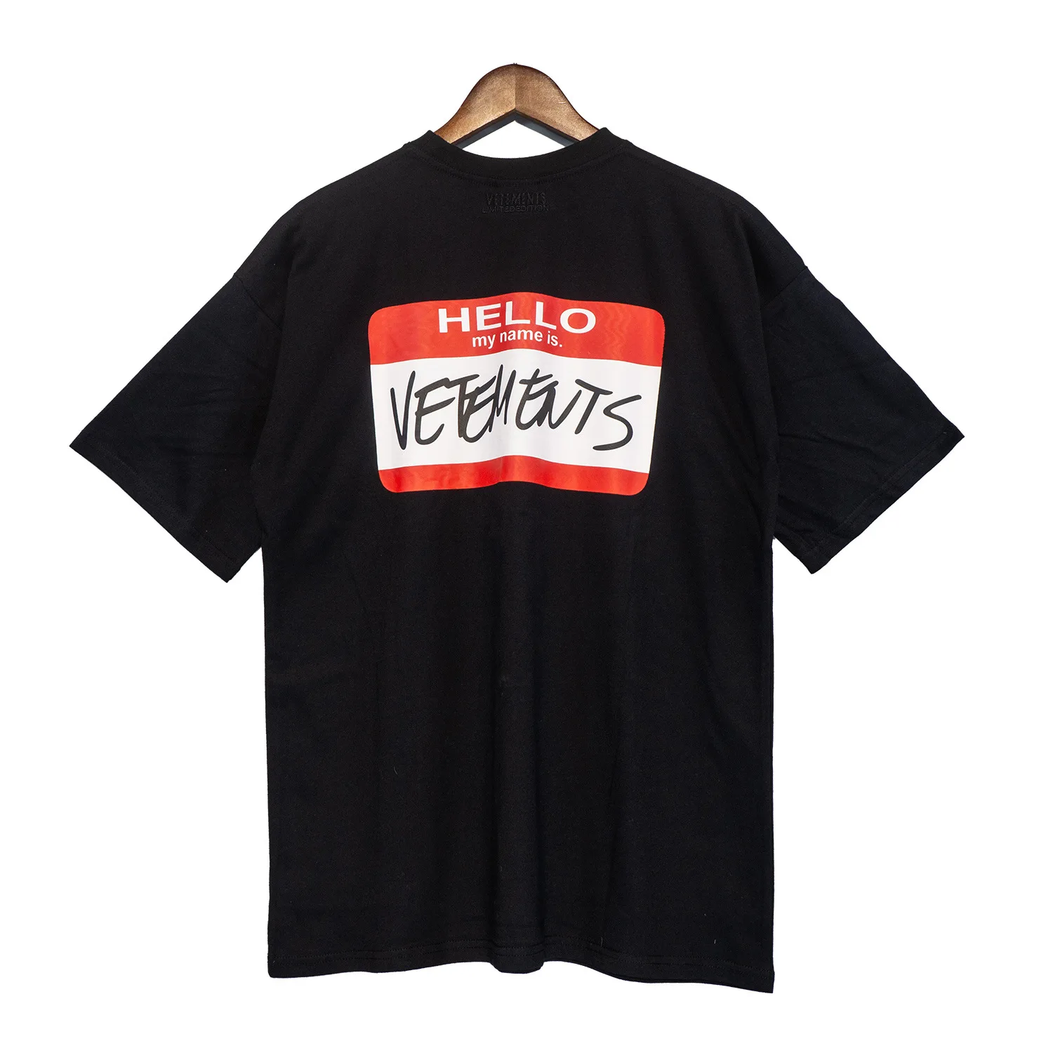 VTM My Name Is VETEMENTS T-shirt Men's and Women's 1:1 Red Printed T-shirt  VTM Men's Clothes Women's T-shirt