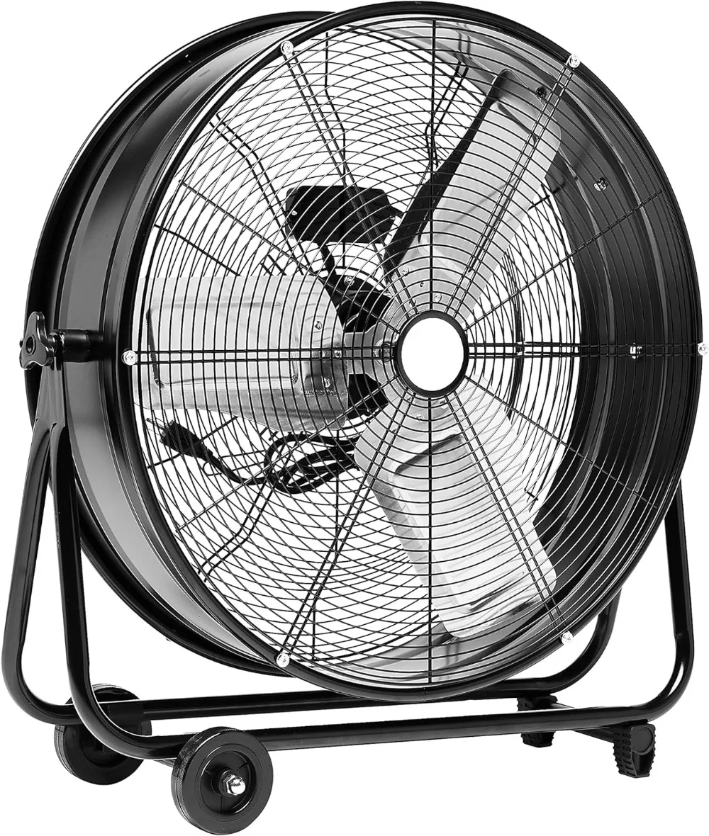 

Black 2-Speed Rotating 24-Inch Drum Fan Adjustable Tilt Body 28.4 X 8.7 X 30.7 Inches (LxWxH)