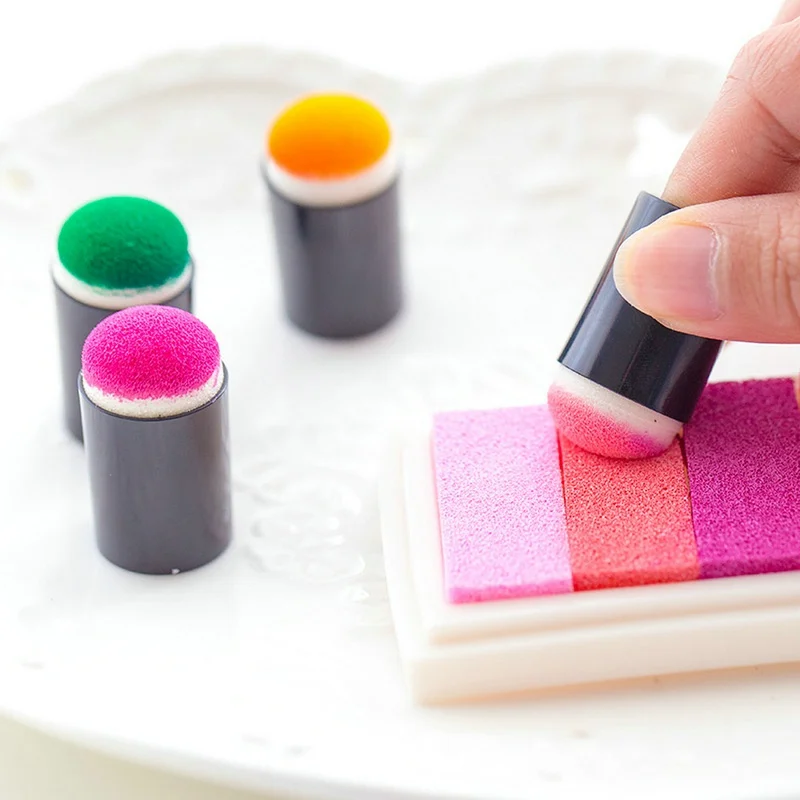 Finger Painting Sponges 40Pcs Child Finger Sponge Daubers