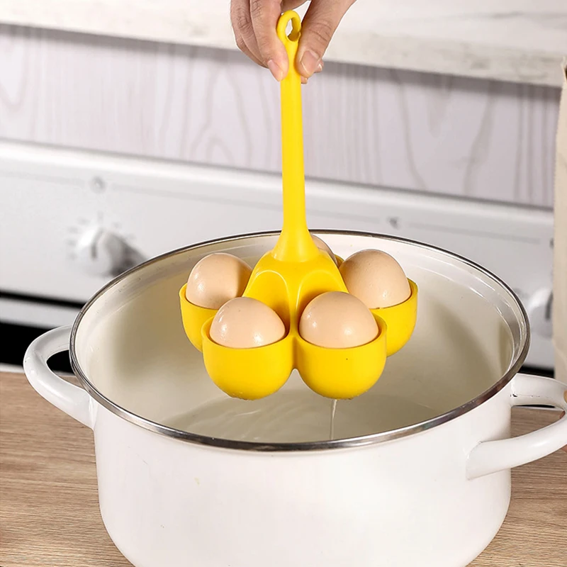 5 Hole Silicone Egg Cooker High Temperature Resistant Steamed Egg Tray Food Grade Complementary Food Tools egg cooker