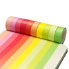10Rolls Rainbow Washi Tapes Scrapbooking Masking Tape Basic Diary Journal Supplies Decorative Adhesive Tape Stationery Washitape 3