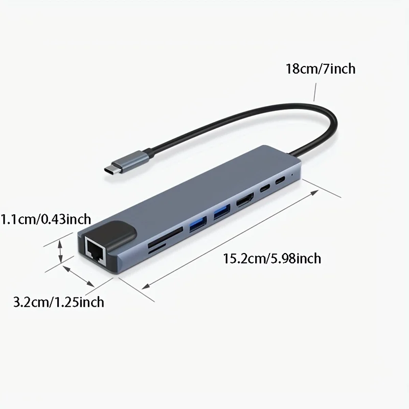 7-in-1 Usb-c Hub With Hdmi 4k And Sd Tf Card Reader Adapter_voghion.com