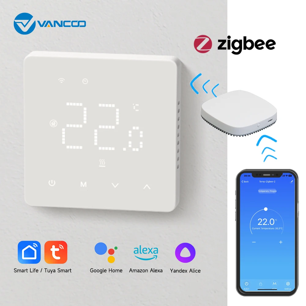 Zigbee Tuya WiFi Thermostat for Water/Electric Floor Heating Gas Boiler