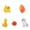 5pcs Small Animal Toys Soft Rubber Float Squeeze Sound Squeaky Bathing Water Toy For Pet Kids Random Style 2