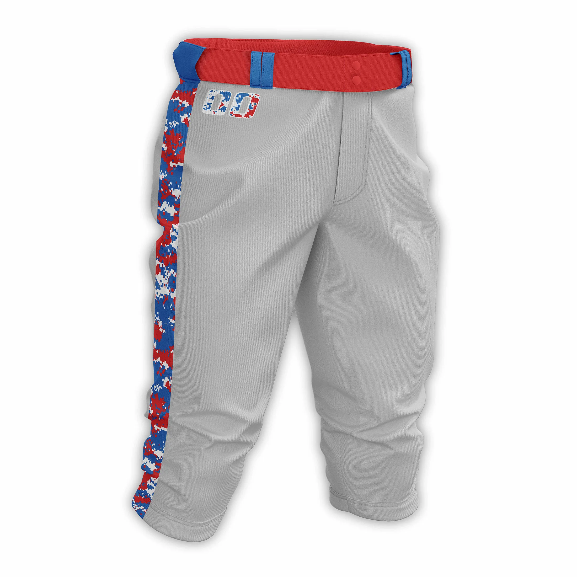 Custom Print Polyester Baseball Shorts for Men Women Twill Unisex Sportswear Quick Dry Middle Pants