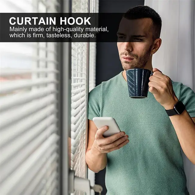 20 Db Velencei Vak Döntő Horog Műanyag Dőlés Horgos Erős Redőnyök Helyezői Függöny Kiegészítők - Image 6