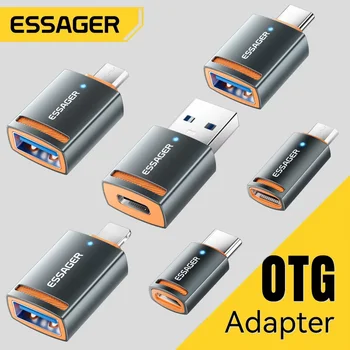 Essager USB3.0 OTG Adapter Type-C USB-A Micro Female to USB Micro iP Type-C Male Converter For Macbook Xiaomi iPhone OTG Adapter 1