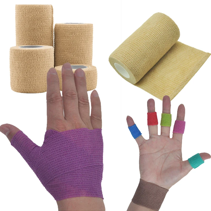 1Roll Self Adhesive First Aid Skin Tape Elastic Patch for Sports First