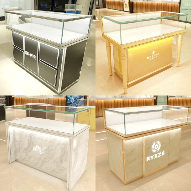 Customized product、design gold led light hinge hidden wood drawer lock cupboard wall set jewelry showcase used cabinet dis