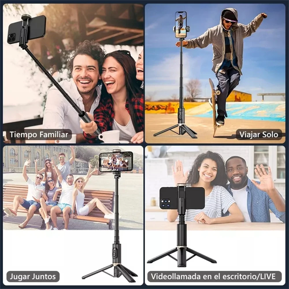 FGCLSY Bluetooth Selfie Stick Foldable Wireless Aluminum Tripod with Bluetooth Shutter Monopod Live Photograph for iphone