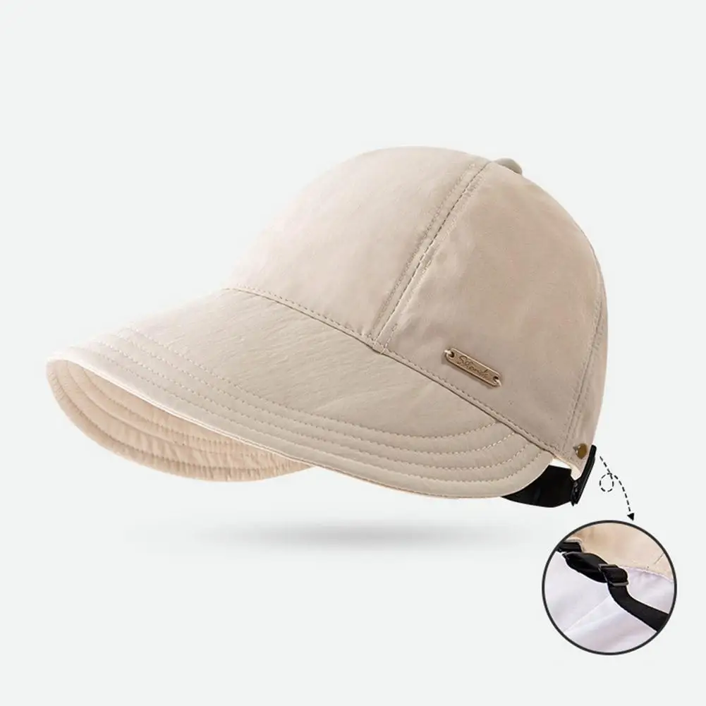 Frauen Sommer Sonnenhut Im Freien Reise Strand UV Schutz Baseball Hüte Trend Weibliche Große Krempe Visier Kappen Einstellbar – Detail 10