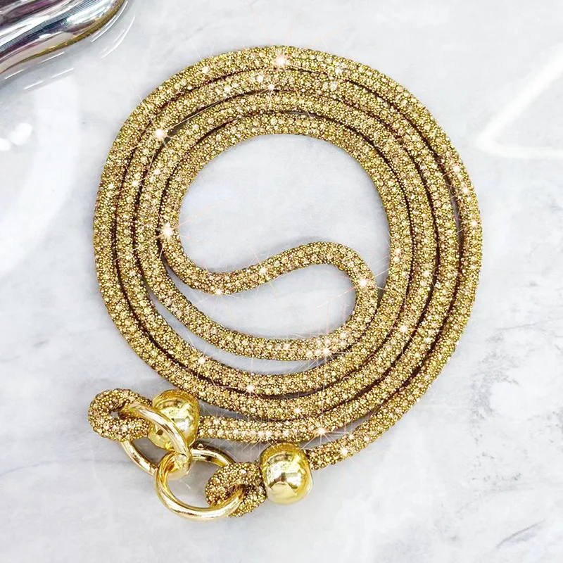 Sparkling Crystal Rhinestone Phone Lanyard – Bright Anti-Lost Shoulder Strap Accessory