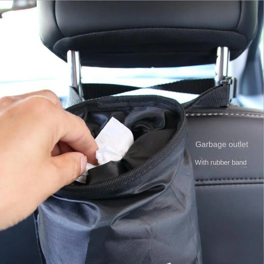 Car Trash Can Car Trash Can Oxford Cloth Car Trash Bag Hanging Back Storage Bag Trash Can Organizer Auto Parts Interior