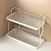 Acrylic Kitchen Spice Rack 2-Layer Countertop Organizer Versatile Storage Rack for Condiments and Herbs Home Kitchen Essentials 3