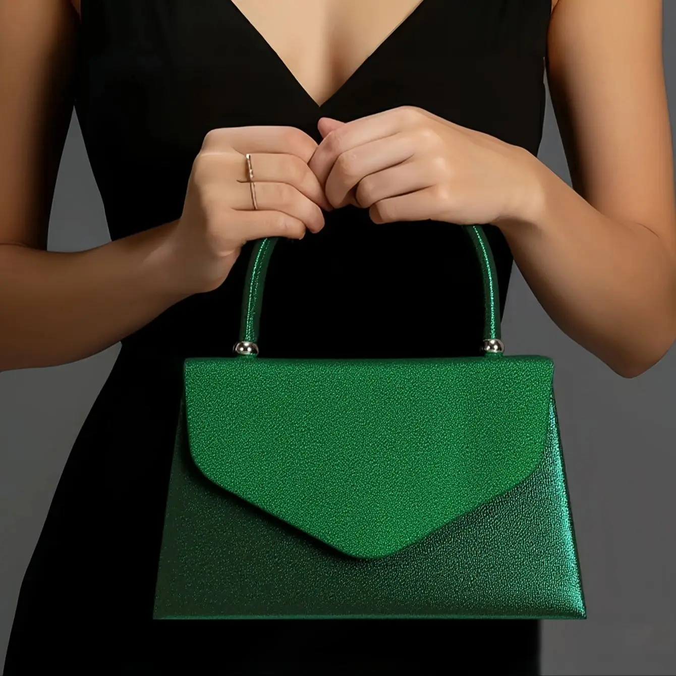 Green Glitter Sequins Women Evening Clutch Bag