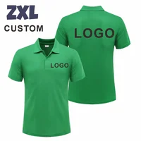 Polo respirant avec Logo personnalisé, vêtements de groupe d'entreprise décontractés, polos à manches courtes à revers, vêtements de travail imprimés brodés 3