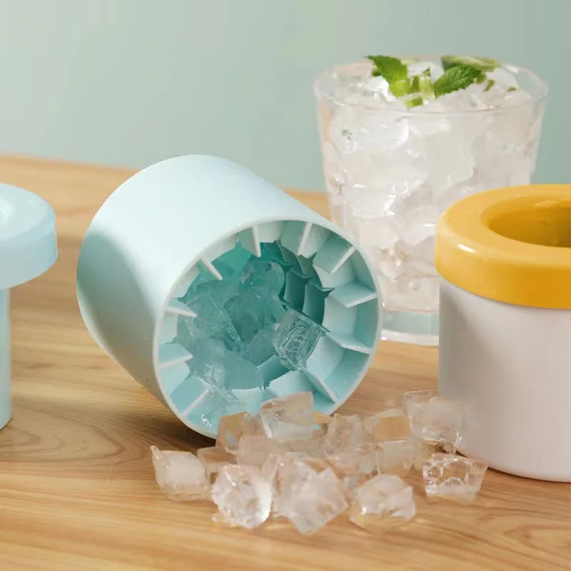 

Ice Bucket Cup Silicone Mold Portable Cylinder Ice Cube Making Mould Quickly Freeze Ice Cubes Trays Ice Cream Maker Drink Tools