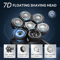 Kensen S8 Electric Head Shavers for Men 7D Floating Cutter Rechargeable IPX6 Waterproof Beard Trimmer Bald Head Shaving Machine 2