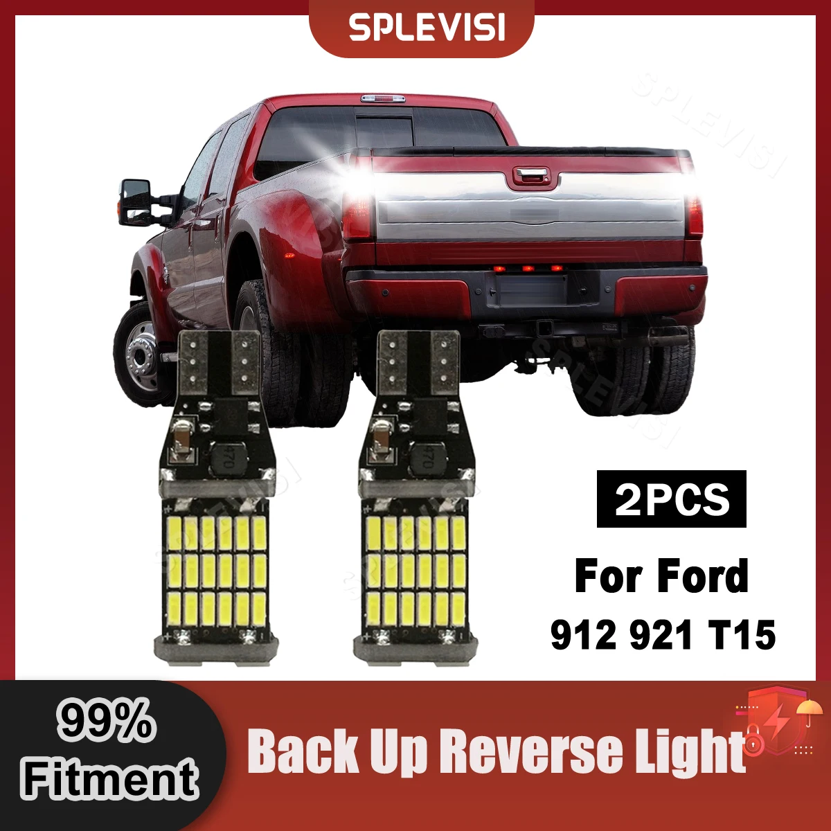 

2PCS 300% Brightness LED Reverse Light Blub T15 Replace Backup Lamp 6000K For Ford F250 F-250 F350 F-350 Super Duty 2011-2016